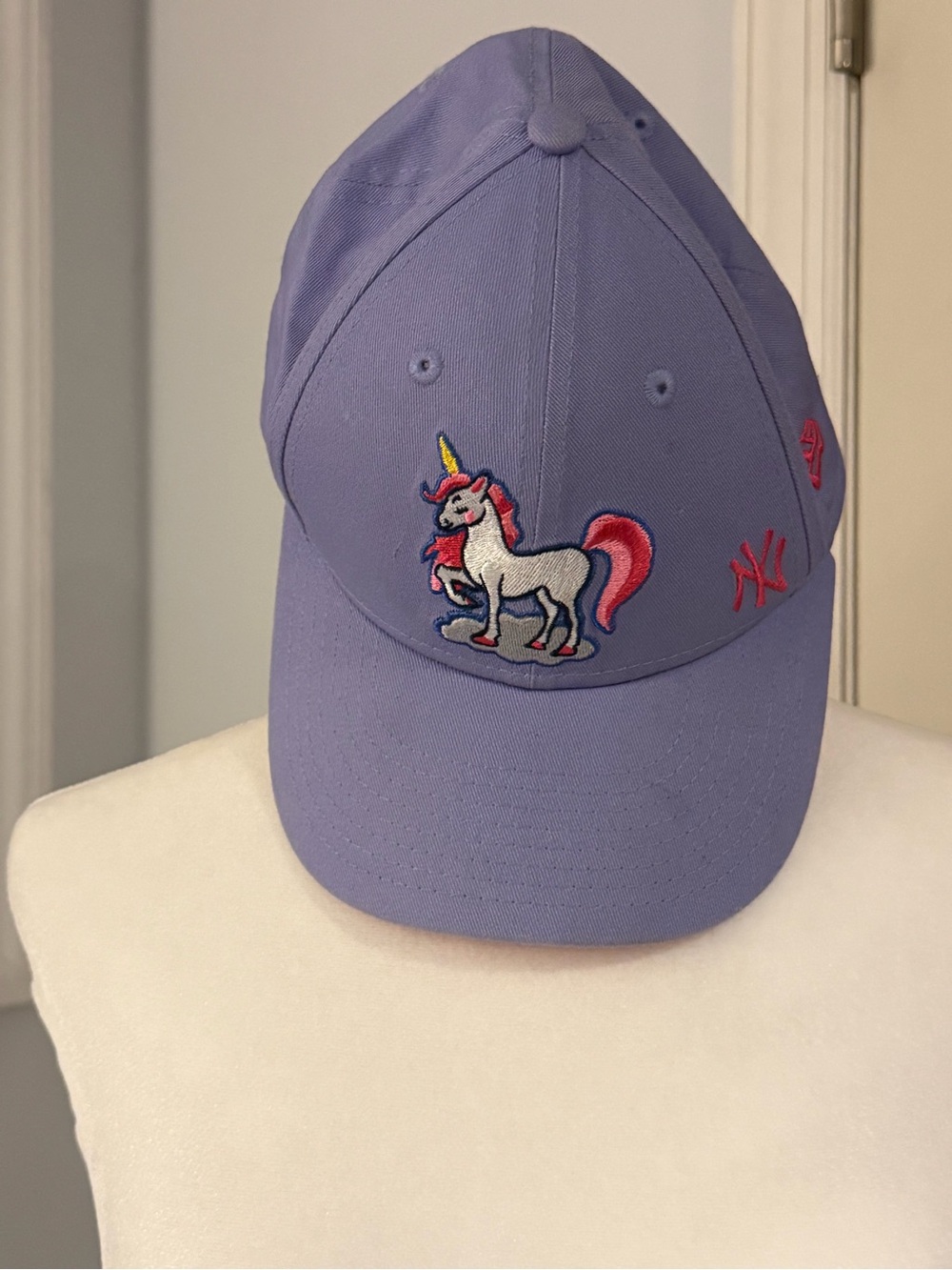 Yankees unicorn New Era Lavender Youth 9FORTY Baseball Cap